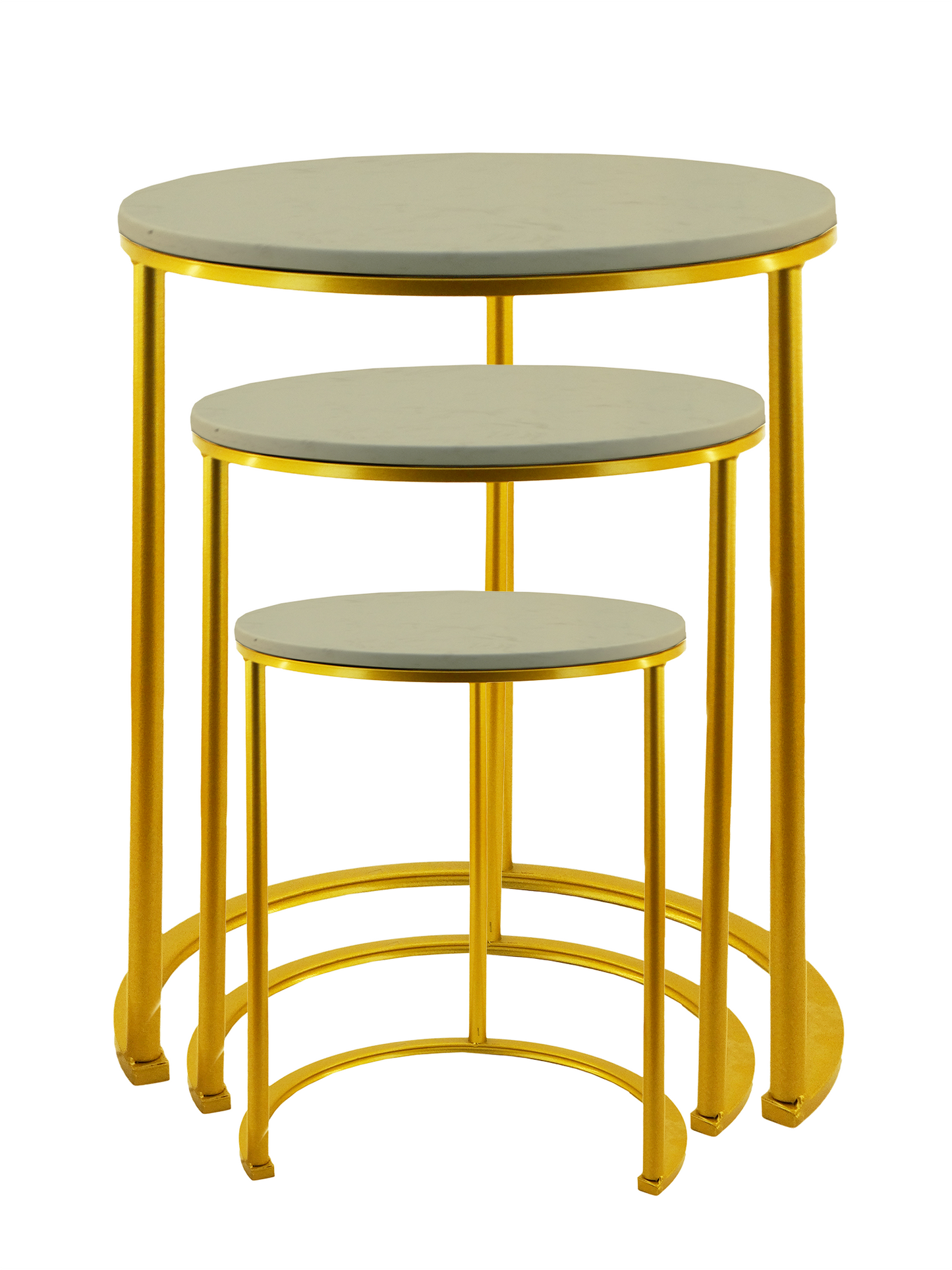 935320, 3 PC Faux Marble Accent Tables