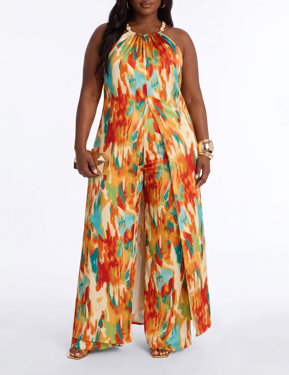 CS57795, Tropical Cascade Ladies Dress + Pants